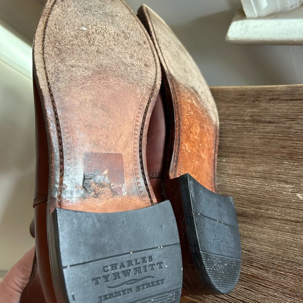 Charles Tyrwhitt Brown Chelsea boots classic pull on size 10.5 us